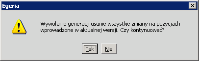 3. Wprowadzenie pierwszej wersji i generacja danych W bloku "Wersje części planów" ustawiamy kursor w polu 'Obowiązuje od'.