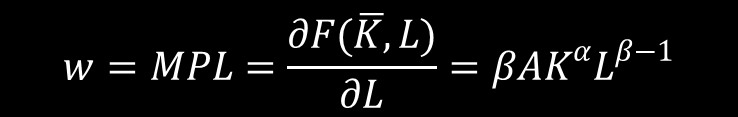 Wysokość realnych płac w neoklasycznej teorii makroekonomicznej 14 Funkcja produkcji Y = F K, L = AK α L β A technologia, K kapitał, L pracujący α kapitałochłonność produkcji β