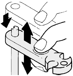 c) czujnik konduktometryczny wyjąć z pojemnika, umieścić w otworze na ramieniu statywu titratora, a następnie opłukać wodą destylowaną i dobrze osuszyć ligniną. miejsce umieszczenia czujnika 2.