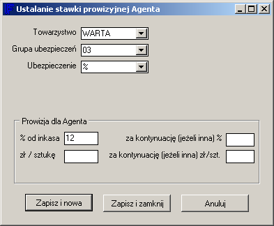 Ustalenie prowizji procentowej dla Agentów jest bardzo proste.