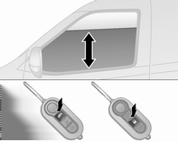 34 Kluczyki, drzwi i szyby Opuścić szyby w celu włączenia elektrycznego układu sterowania. Mechanizm zabezpieczający zostanie włączony i szyby będą działać normalnie.