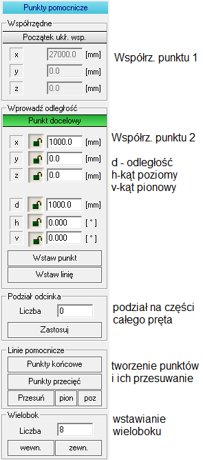 Przewodnik startowy - Virtual-Steel Strona 10 Punkty przecięć Łatwym sposobem na znalezienie punktu przecięcia pomiędzy dwoma elementami jest zaznaczenie interesujących nas profili, rozwinięcie menu