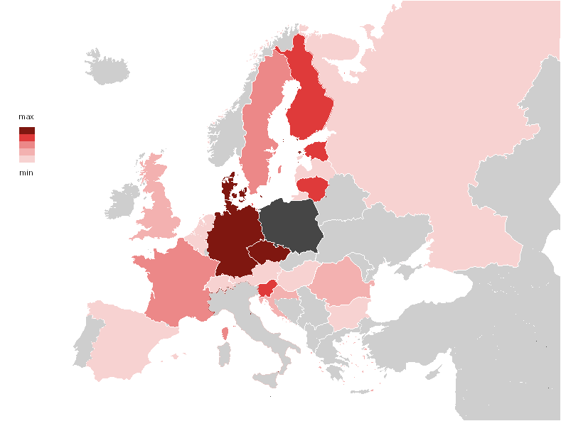 Sprzedaż w ujęciu geograficznym strona 8 Udział sprzedaży krajowej i eksportu w przychodach Rynki eksportowe 1-3Q 2016 13,7% 2015 2014 8,0% 8,8% 2013 2012 87,7% 9,6% X 11,6% (tys.