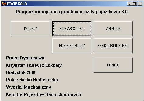 Rys. 2. Schemat odcinka pomiarowego do próby wybiegu (Juziuczuk i in., 20). j) zatrzymać drugi sekundomierz: w chwili, gdy samochód zatrzyma; się (p.