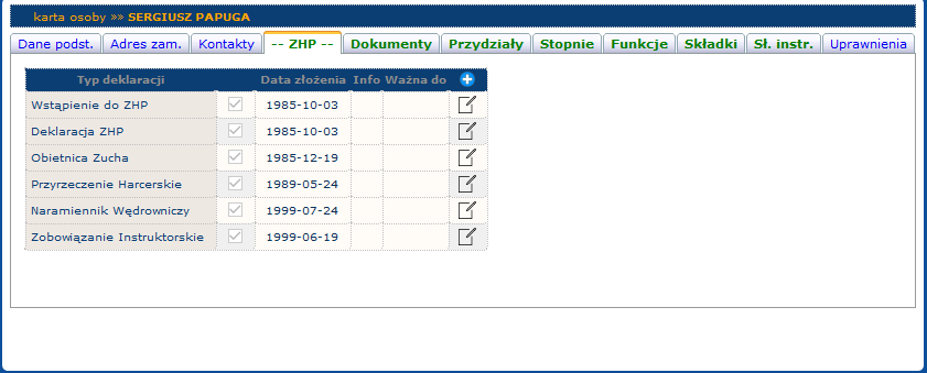 GŁÓWNA KWATERA ZHP SYSTEMY EWIDENCJI HARCERSKIEJ 15/26 UWAGA - systemu