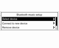 162 System audio-nawigacyjny Aktywacja menu Menu ustawień odtwarzania połącz. bluetooth Aby włączyć tryb AUX, USB lub Bluetooth, nacisnąć przycisk CD/ AUX jeden raz lub kilkakrotnie.