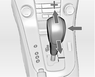 244 Prowadzenie i użytkowanie Dźwignia zmiany biegów jest blokowana w położeniu P. Aby zmienić jej położenie, włączyć zapłon, wcisnąć pedał hamulca i nacisnąć przycisk zwalniający.
