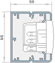 Wykonania listew BT serii 55 mm. Listwa BT 65/55 M.