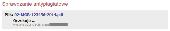 Rys. 2. Strona pracy dyplomowej informacje o pracy dyplomowej Rys. 3. Strona pracy dyplomowej link do treści pracy dyplomowej 2.2. Weryfikacja oryginalności pracy W Uniwersytecie Śląskim każda pisemna praca dyplomowa, przed akceptacją promotora sprawdzana jest w zewnętrznym systemie antyplagiatowym.
