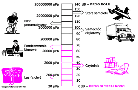 Szacowanie ryzyka zawodowego Szacowanie ryzyka dla młodocianych 37 38 Szacowanie ryzyka dla kobiet w ciąży 39 40 Przykłady głośności różnych źródeł hałasu