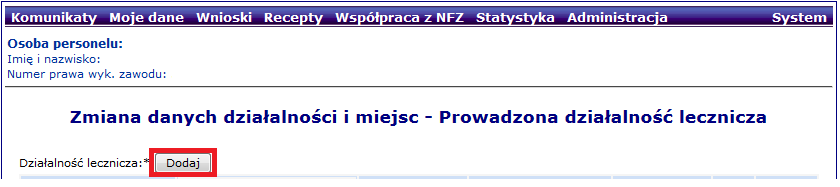 Następnie należy wybrać zakładkę miejsca. Poniżej kolejne formatki do wypełnienia w zakładce: miejsca.