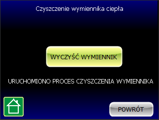 Może się to objawiać obniżeniem sprawności odzysku ciepła. W celu usunięcia zanieczyszczeń należy aktywować funkcję czyszczenia wymiennika. 4.3.9.