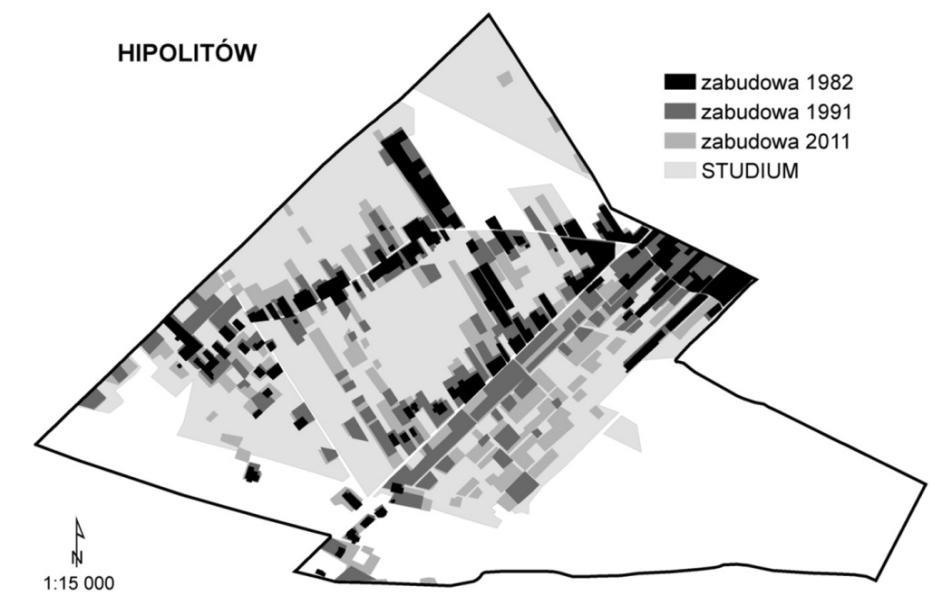 Wykres 1 Zestawienie terenów mieszkaniowych w miejscowości Hipolitów (opracowanie własne) Rys. 2.