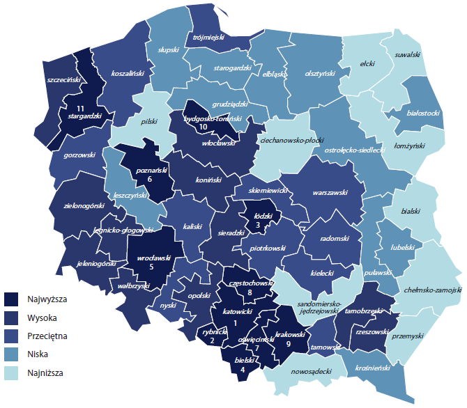 Bielsko-Biała Atrakcyjność inwestycyjna województw i podregionów Polski 2015 Instytut Badań nad Gospodarką Rynkową (IBnGR) we współpracy z Fundacją Konrada Adenauera opracował ogólnopolski ranking