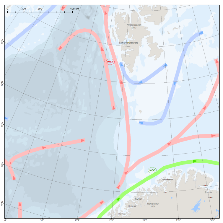 danych oceanograficznych: Przykład III 17 źródła danych: Batymetria (dane wektorowe i rastrowe):» dane nawigacyjne NavSim,» dane