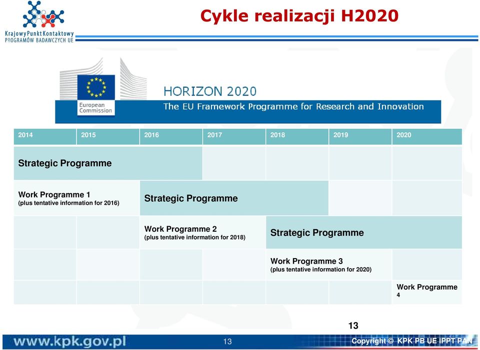Programme 2 (plus tentative information for 2018) Strategic Programme Work