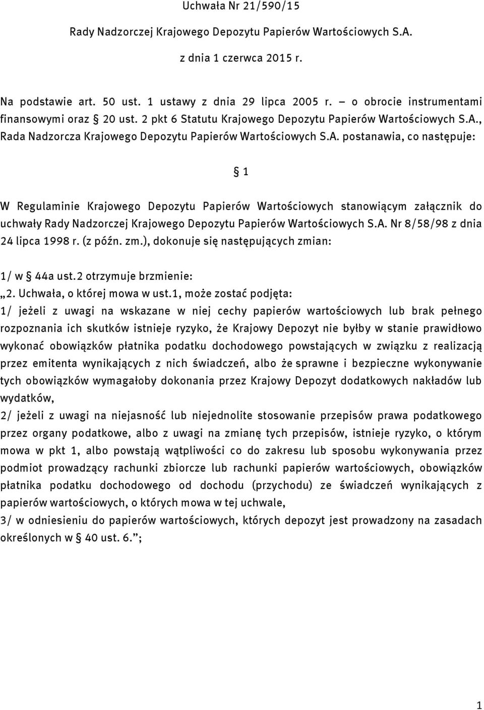, Rada Nadzorcza Krajowego Depozytu Papierów Wartościowych S.A.