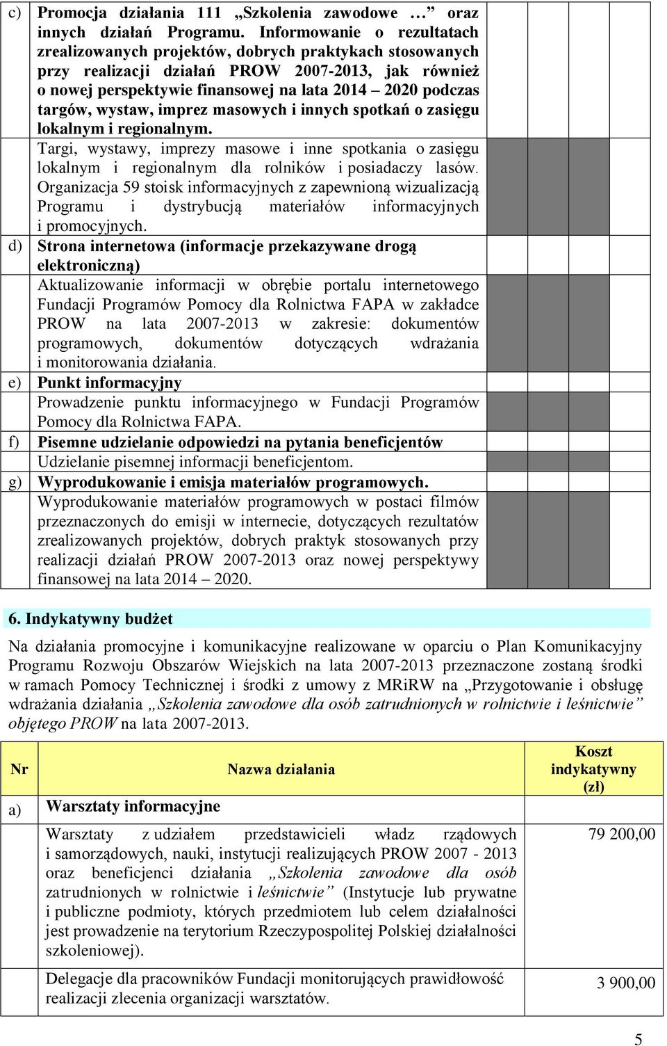 targów, wystaw, imprez masowych i innych spotkań o zasięgu lokalnym i regionalnym. Targi, wystawy, imprezy masowe i inne spotkania o zasięgu lokalnym i regionalnym dla rolników i posiadaczy lasów.