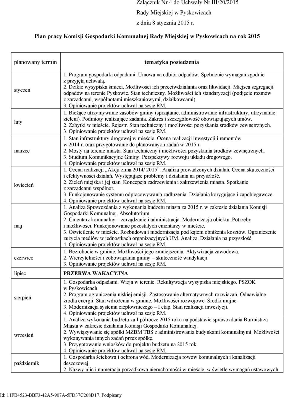 Miejsca segregacji odpadów na terenie Pyskowic. Stan techniczny. Możliwości ich standaryzacji (podjęcie rozmów z zarządcami, wspólnotami mieszkaniowymi, działkowcami). 3.