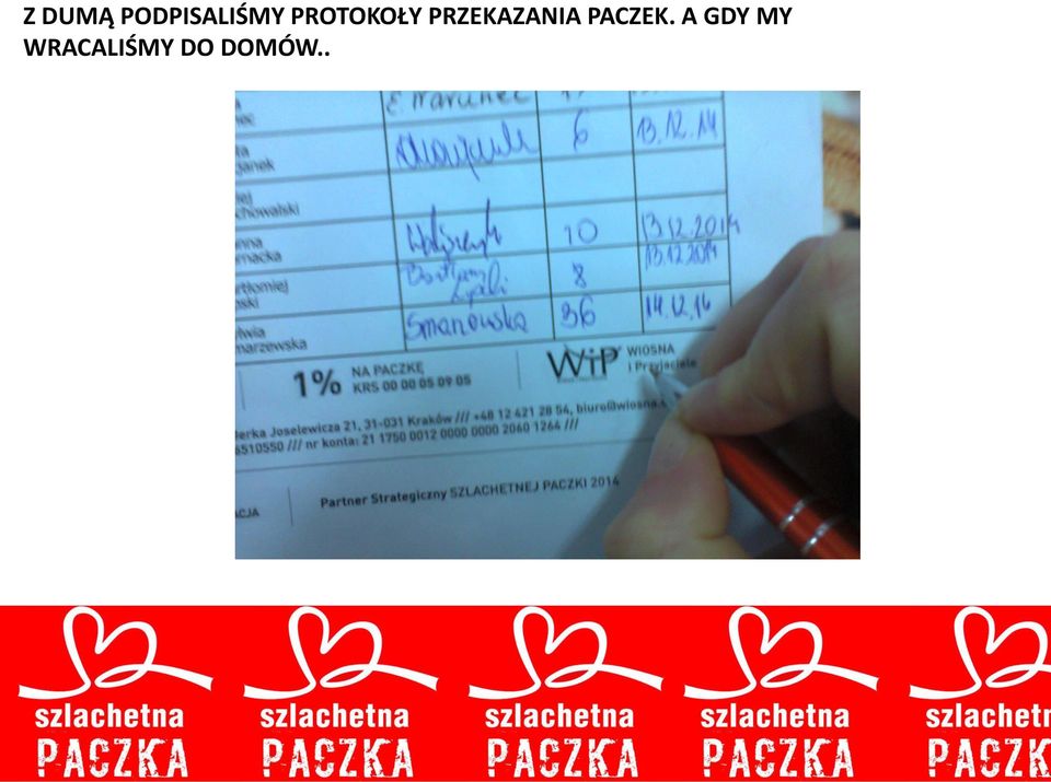 PRZEKAZANIA PACZEK.