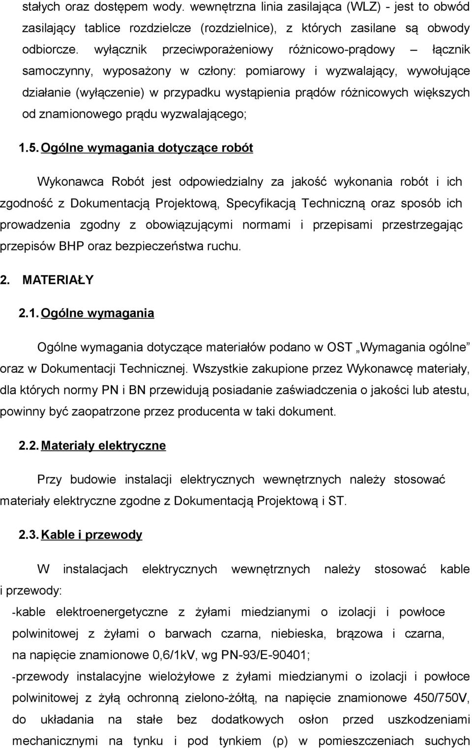 od znamionowego prądu wyzwalającego; 1.5.