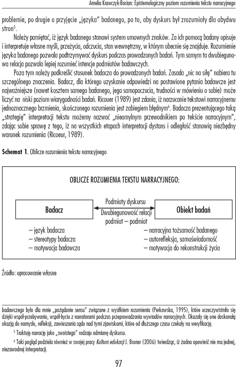 Rozumienie języka badanego pozwala podtrzymywać dyskurs podczas prowadzonych badań. Tym samym ta dwubiegunowa relacja pozwala lepiej rozumieć intencje podmiotów badawczych.