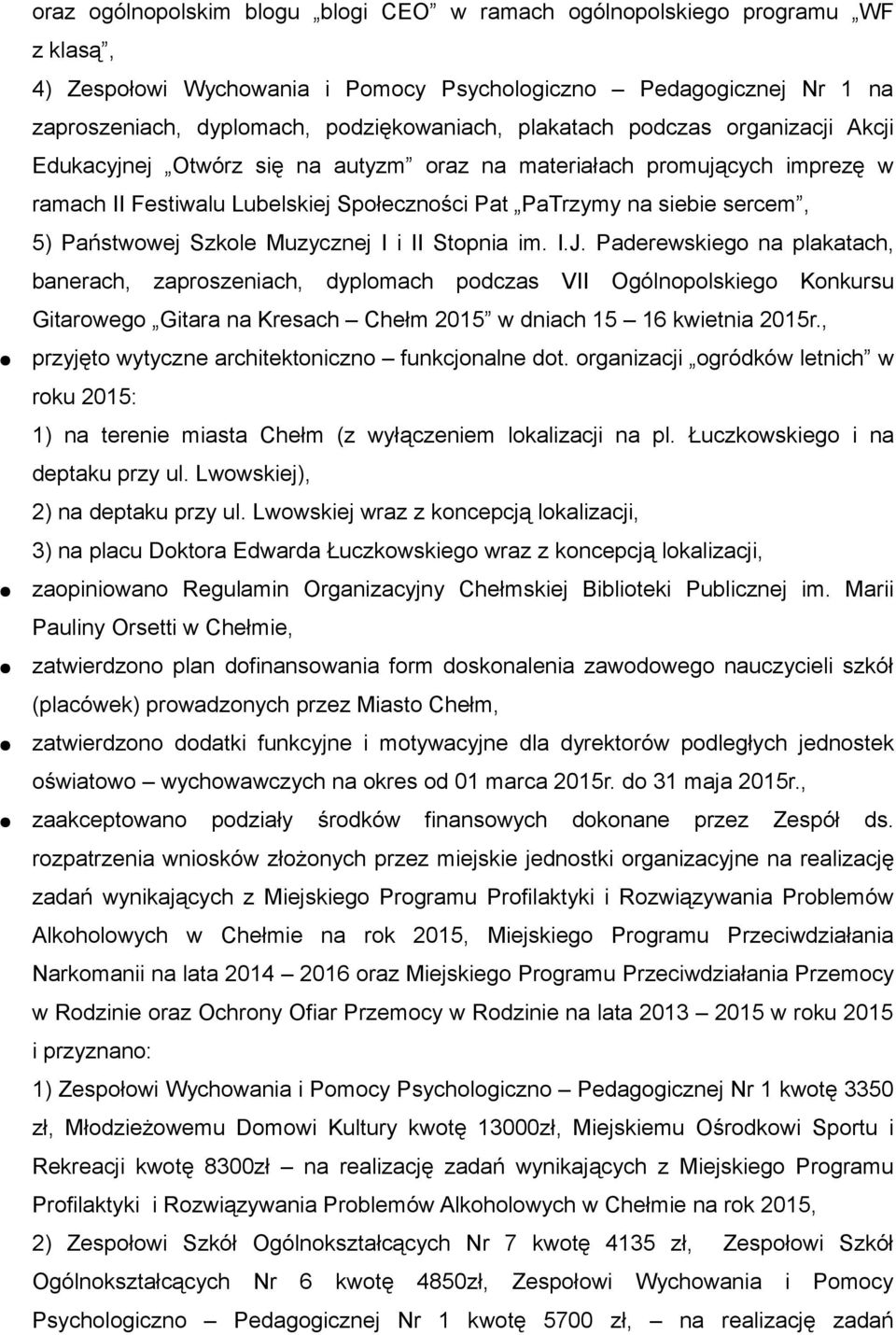 Szkole Muzycznej I i II Stopnia im. I.J.
