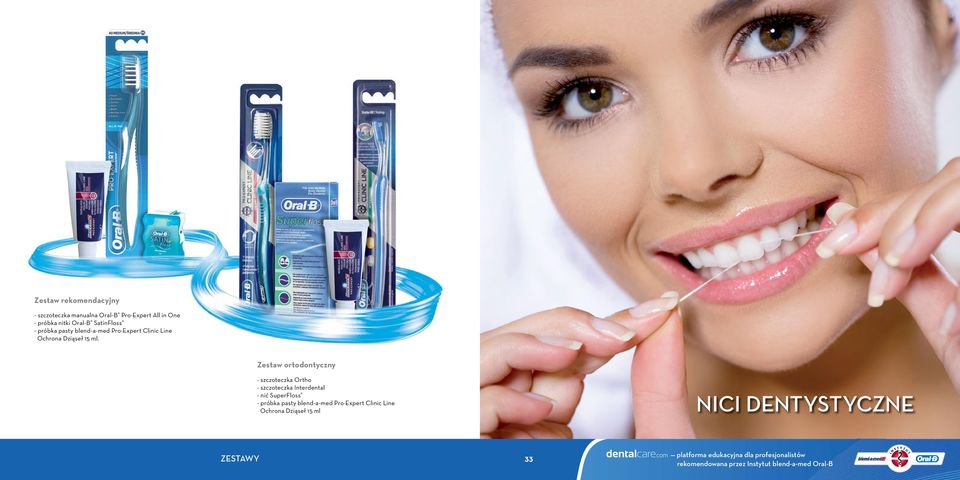 Zestaw ortodontyczny - szczoteczka Ortho - szczoteczka Interdental - nić SuperFloss -