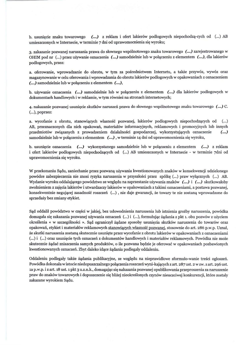 ..), dla lakierów podłogowych, przez: a.