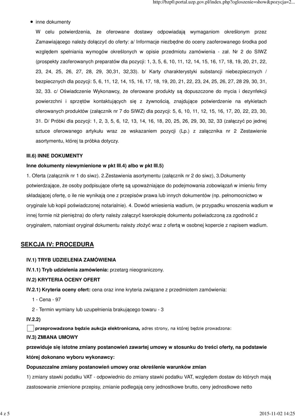 Nr 2 do SIWZ (prospekty zaoferowanych preparatów dla pozycji: 1, 3, 5, 6, 10, 11, 12, 14, 15, 16, 17, 18, 19, 20, 21, 22, 23, 24, 25, 26, 27, 28, 29, 30,31, 32,33).