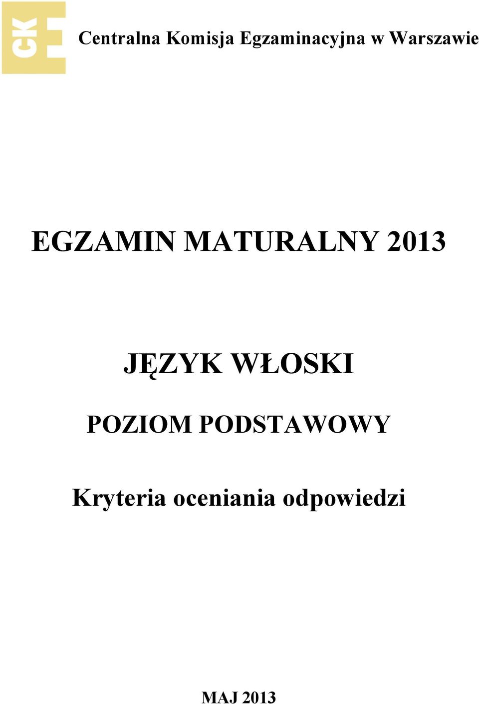 JĘZYK WŁOSKI POZIOM PODSTAWOWY