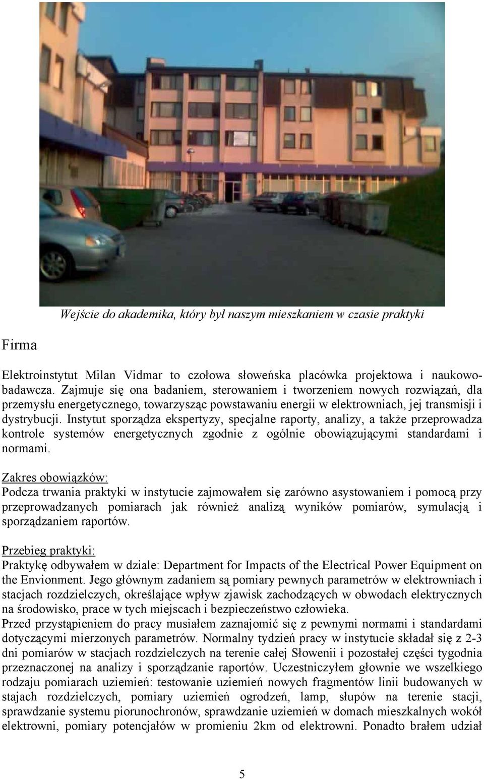Instytut sporządza ekspertyzy, specjalne raporty, analizy, a także przeprowadza kontrole systemów energetycznych zgodnie z ogólnie obowiązującymi standardami i normami.