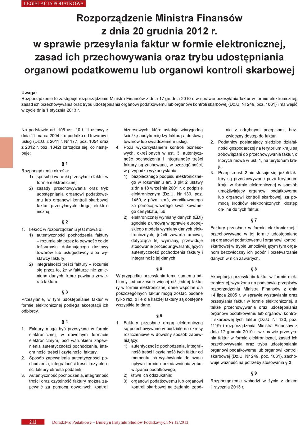 rozporządzenie Ministra Finansów z dnia 17 grudnia 2010 r.