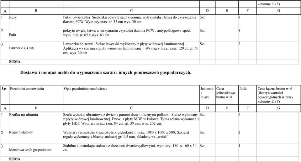 Stelaż ławeczki wykonany z płyty wiórowej laminowanej. Szt. 2 Aplikacja wykonana z płyty wiórowej laminowanej. Wymiary max.: szer. 120 cł, gł. 50 cm, wys. 30 cm.