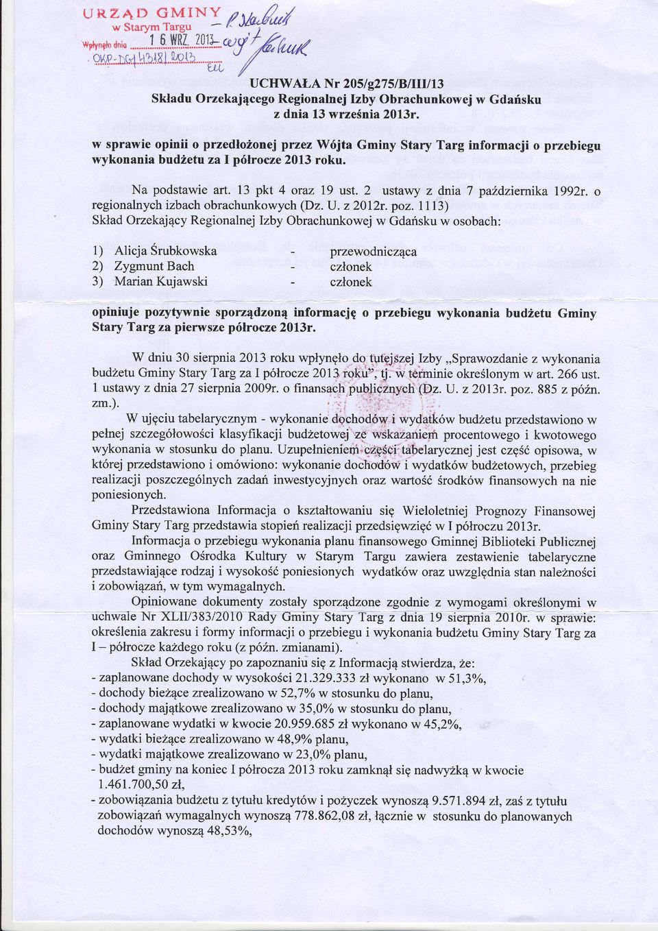 2 ustawy z dnia 7 paldziernika 1992r. regionalnych izbach obrachunkowych(dz.ij. z 2012r. poz.