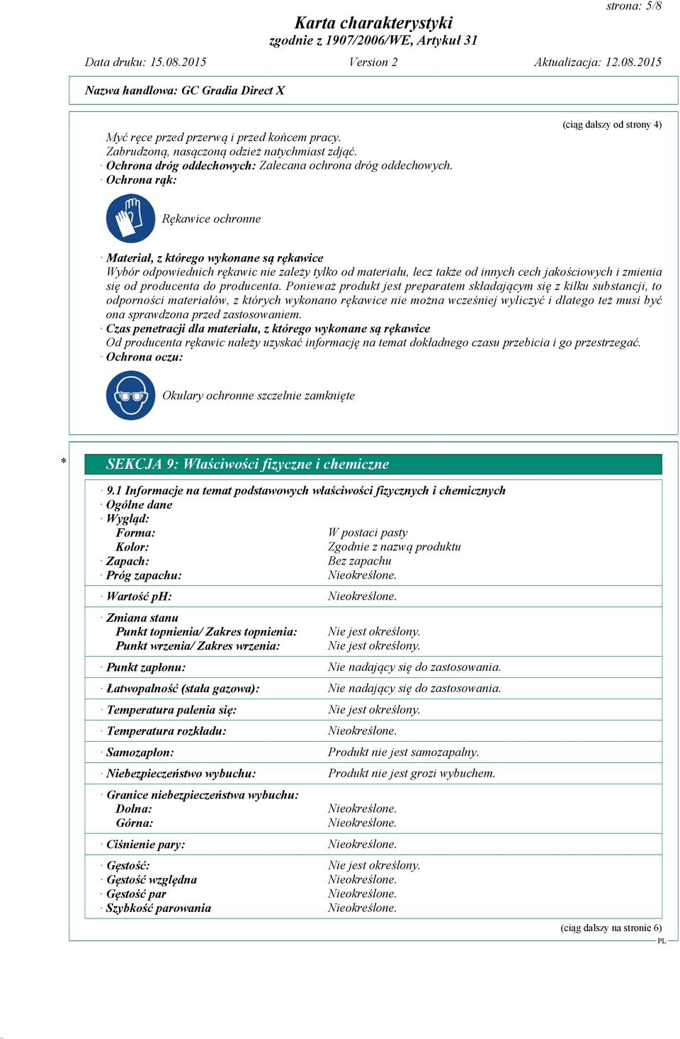 zmienia się od producenta do producenta.