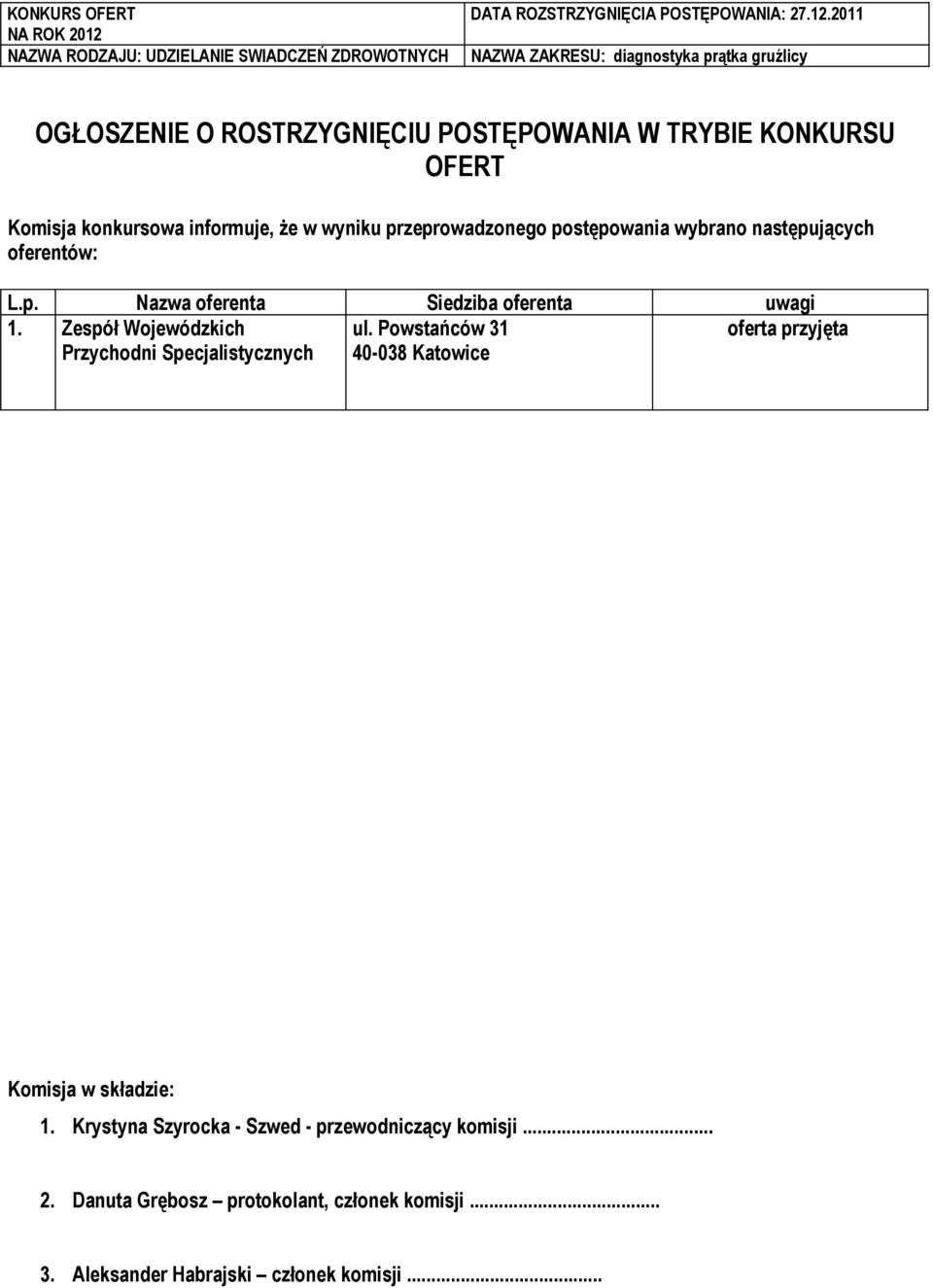 gruźlicy Przychodni
