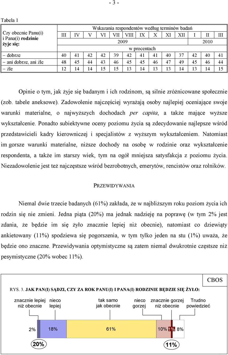 społecznie (zob. tabele aneksowe). Zadowolenie najczęściej wyrażają osoby najlepiej oceniające swoje warunki materialne, o najwyższych dochodach per capita, a także mające wyższe wykształcenie.