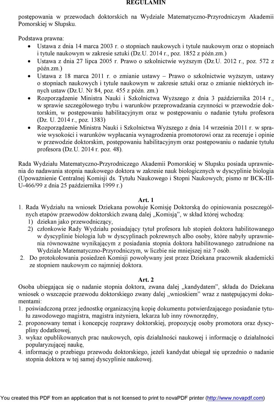 , poz. 572 z późn.zm.) Ustawa z 18 marca 2011 r.