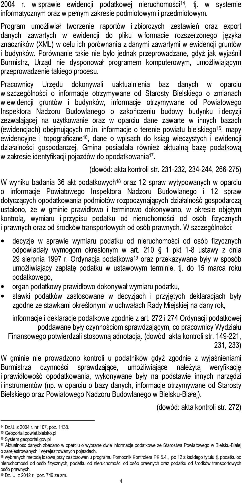 zawartymi w ewidencji gruntów i budynków.