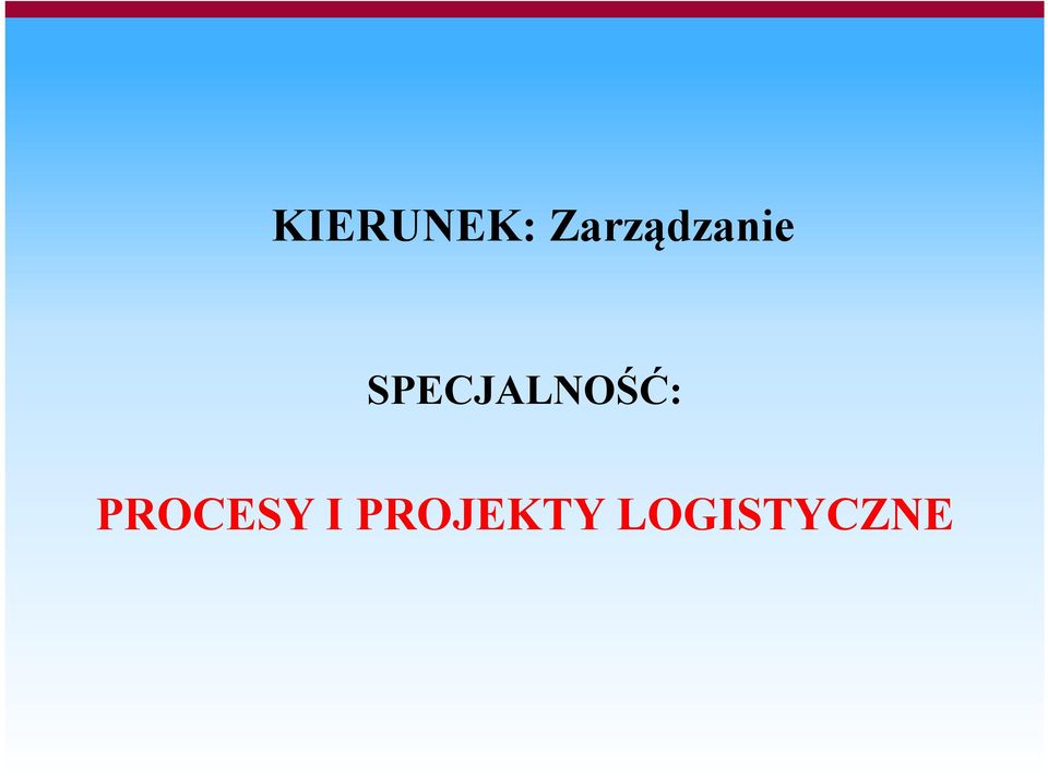 SPECJALNOŚĆ: