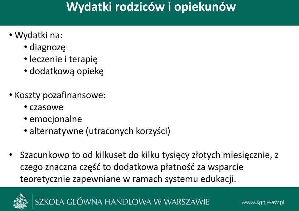 (utraconych korzyści) czego interwencji, znaczna część spotkania to dodatkowa i debaty płatność eksperckie).