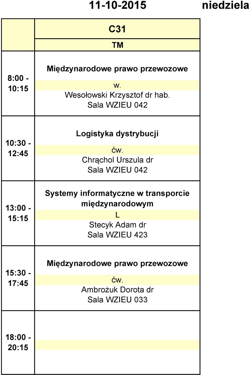 Chrąchol Urszula dr Systemy informatyczne w transporcie