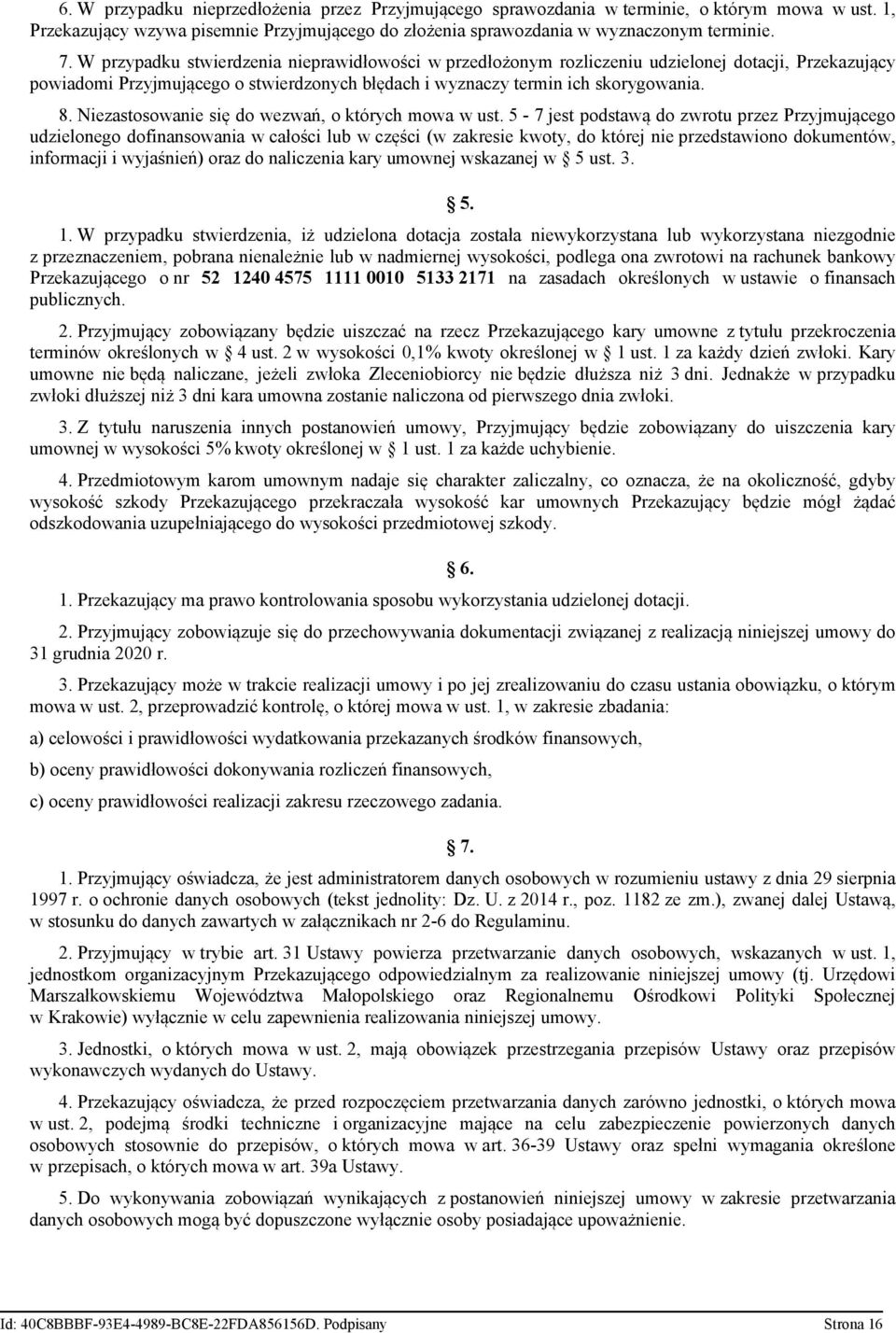 Niezastosowanie się do wezwań, o których mowa w ust.