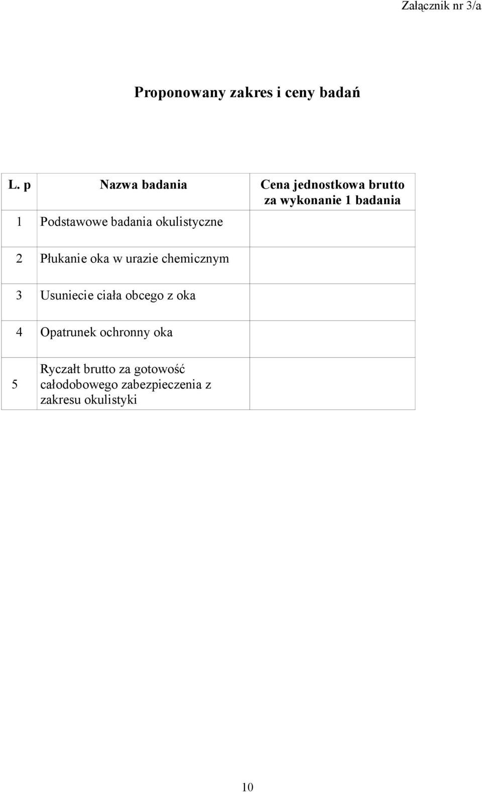 badania okulistyczne 2 Płukanie oka w urazie chemicznym 3 Usuniecie ciała