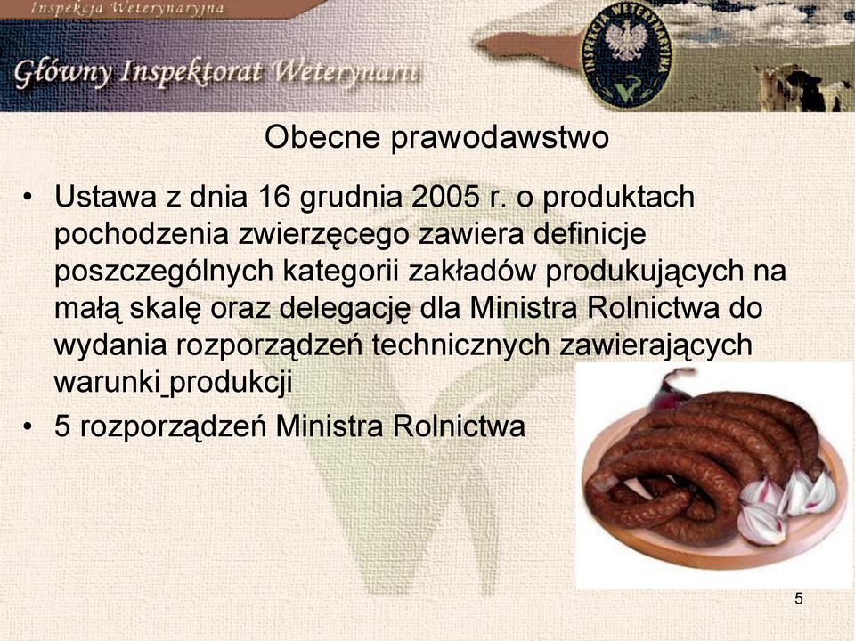 kategorii zakładów produkujących na małą skalę oraz delegację dla Ministra