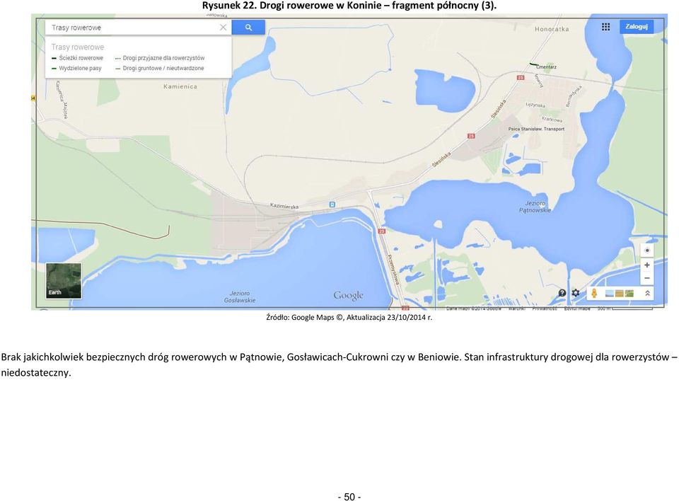 Brak jakichkolwiek bezpiecznych dróg rowerowych w Pątnowie,