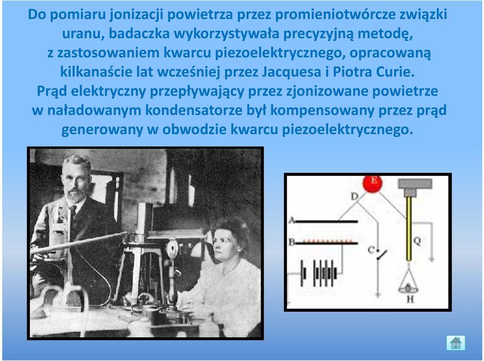 wcześniej przez Jacquesai Piotra Curie.