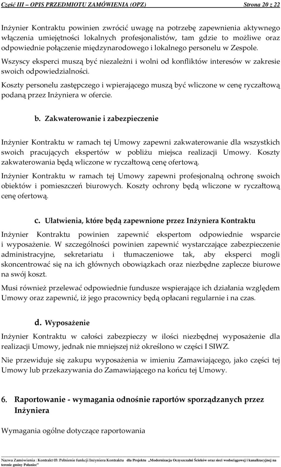 Koszty personelu zastępczego i wpierającego muszą by
