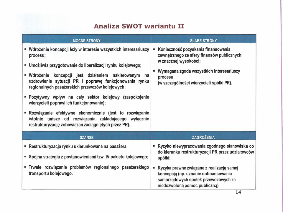 uzdrowienie sytuacji PR i poprawę funkcjonowania rynku (w szczególności wierzycieli spółki PRl.